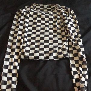 Checkered crop top